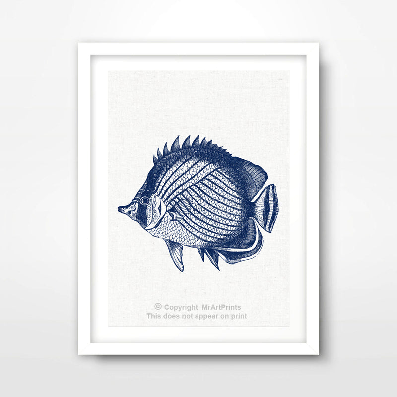 Tropical Fish Nautical Seaside Art Print Poster