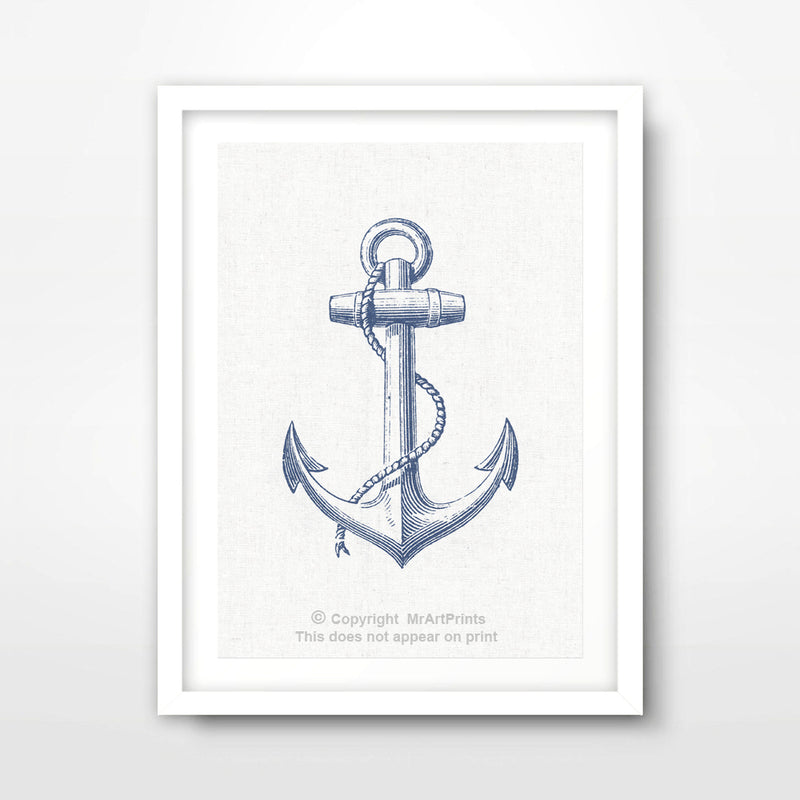 Ship Anchor Nautical Seaside Art Print Poster